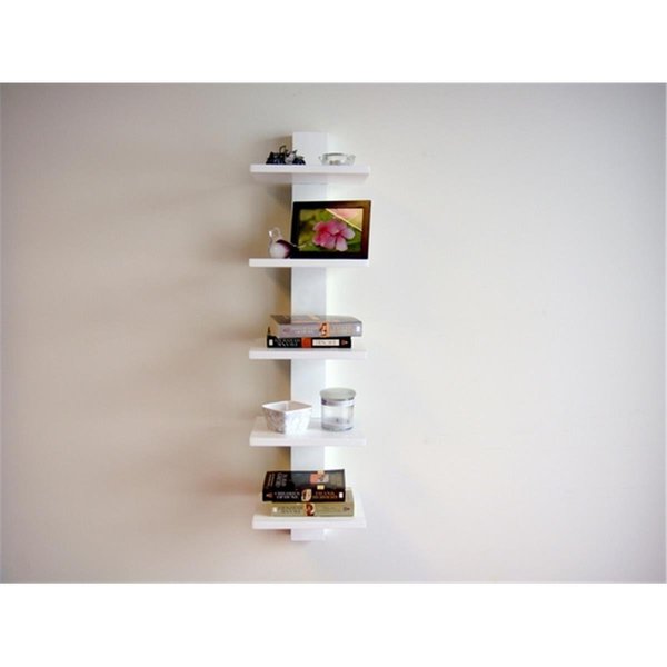 Proman Products Proman Products WM16566 Spine Wall Book Shelves - White WM16566